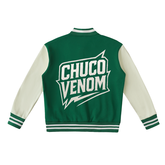Two-Tone Fleeced Varsity Jacket