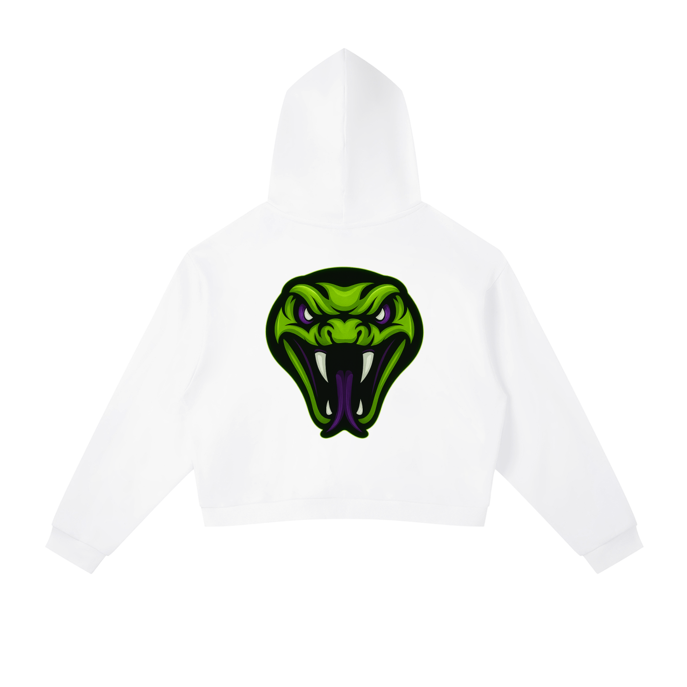 Womens Stripe Cropped Hoodie
